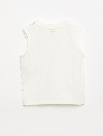 Mouwloze top van katoenen jerseytricot met borstzak