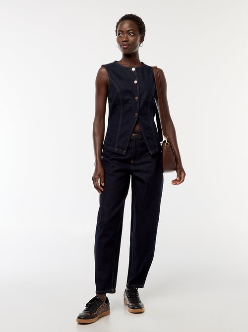 Mouwloze top van spijkerstof - Kiabi