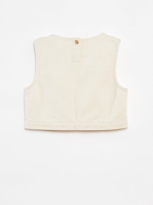 Mouwloze top van spijkerstof - Kiabi