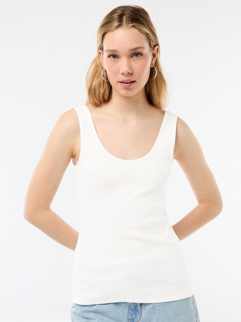 Mouwloze top Wit - Kiabi