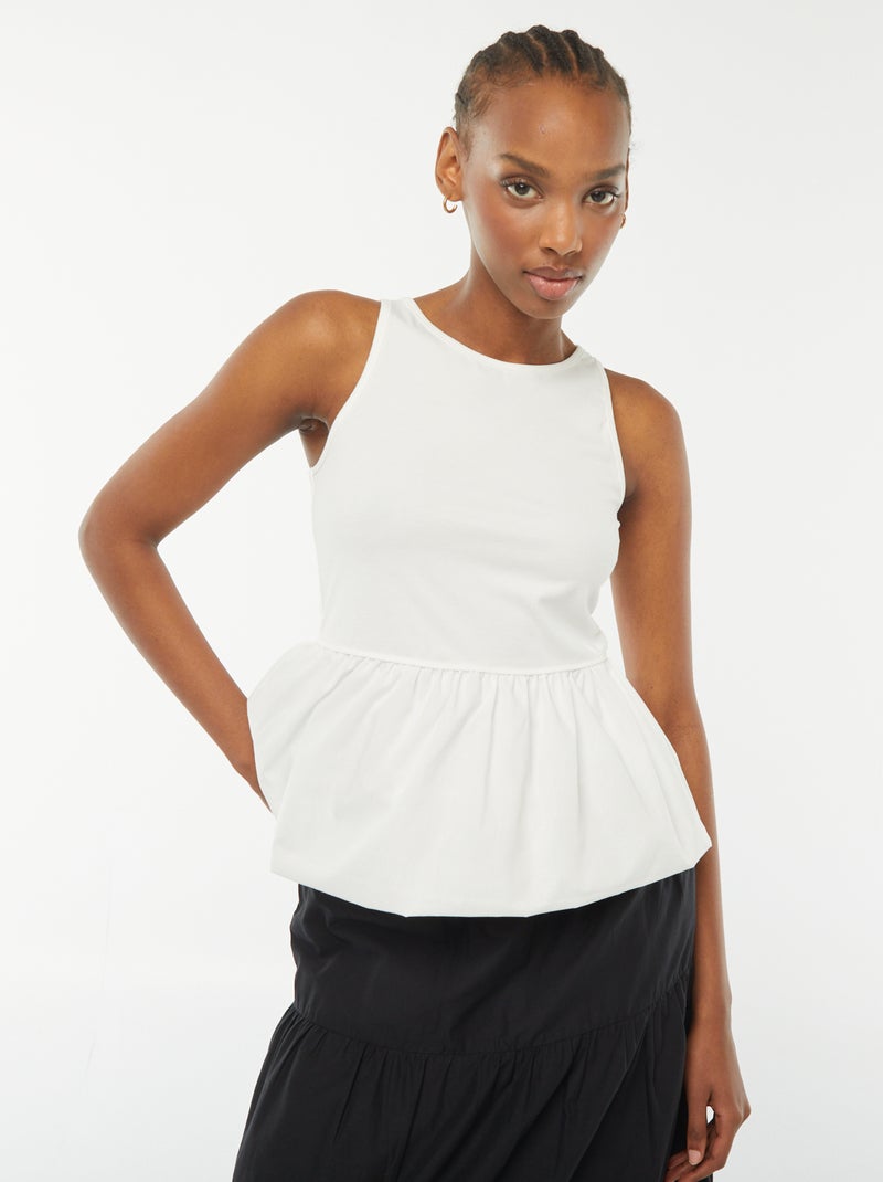 Mouwloze top wit - Kiabi