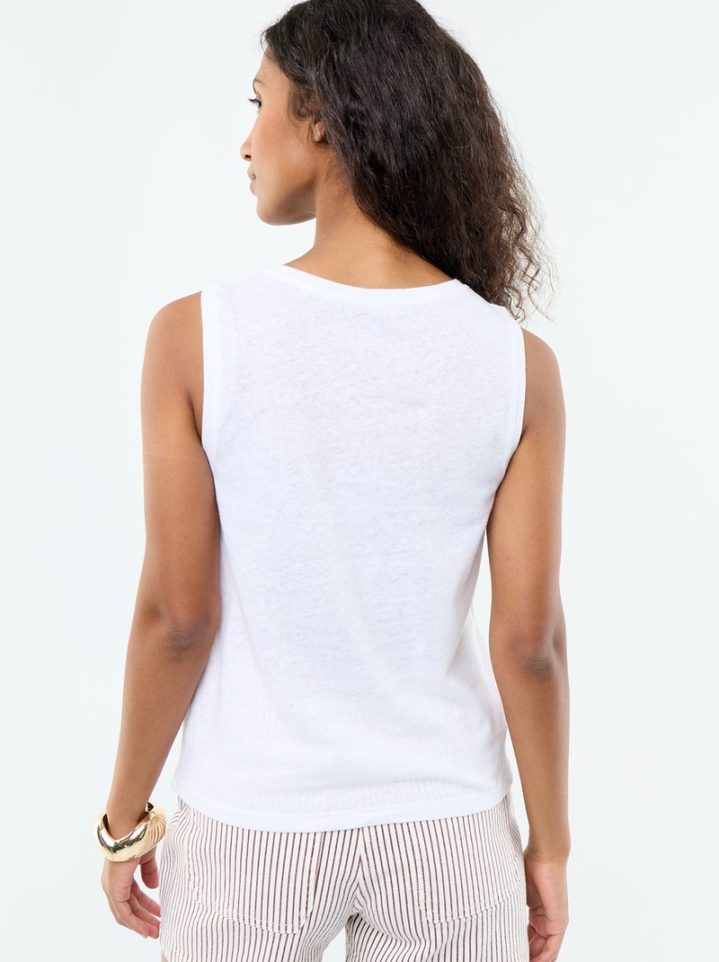 Mouwloze top Wit - Kiabi
