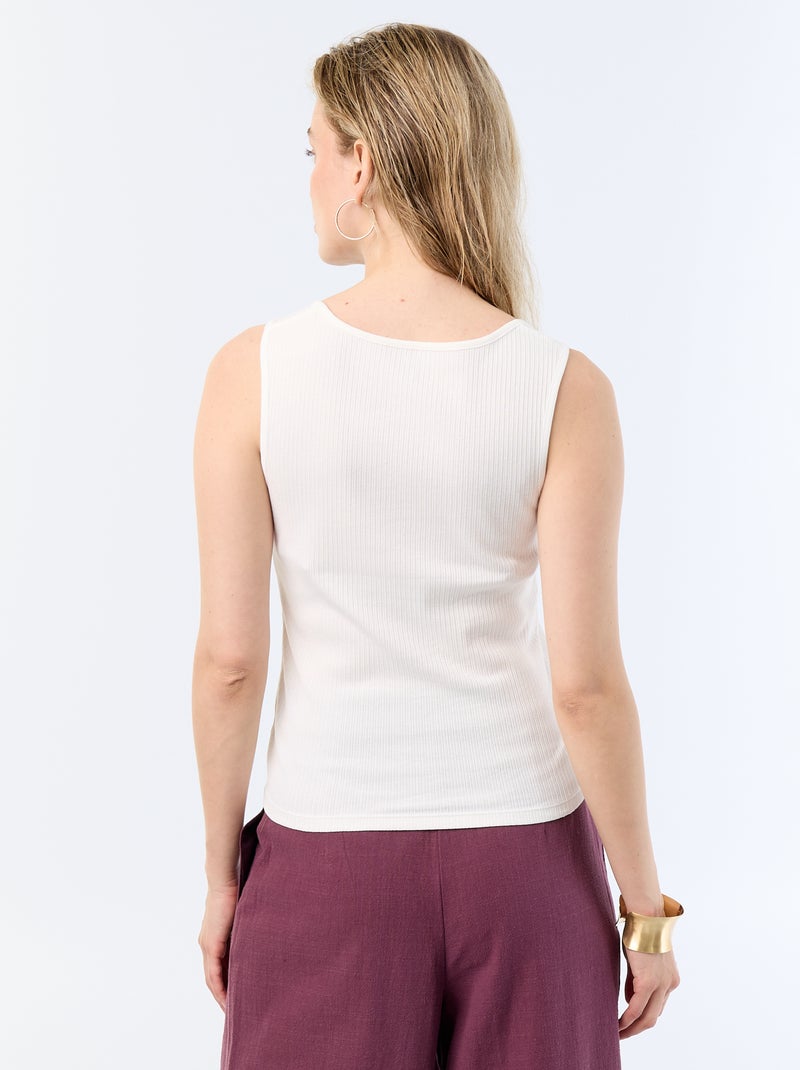 Mouwloze top Wit - Kiabi