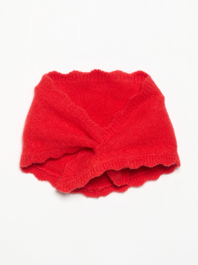 Mouwloze trui met afneembare sjaal Rood - Kiabi