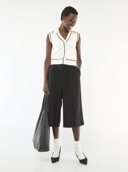 Mouwloze trui met polokraag - Kiabi