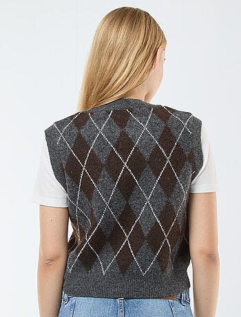 Mouwloze trui met T-shirt - 2-in-1