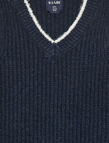 Mouwloze trui met V-hals