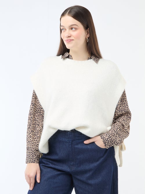 Mouwloze trui om aan de zijkanten te knopen - Kiabi