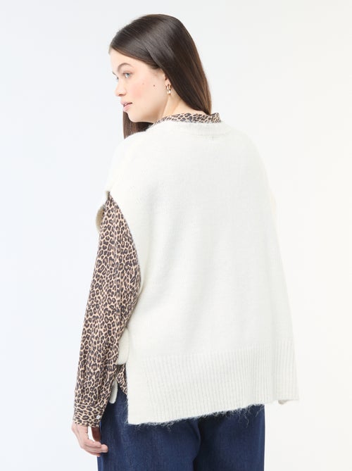 Mouwloze trui om aan de zijkanten te knopen - Kiabi