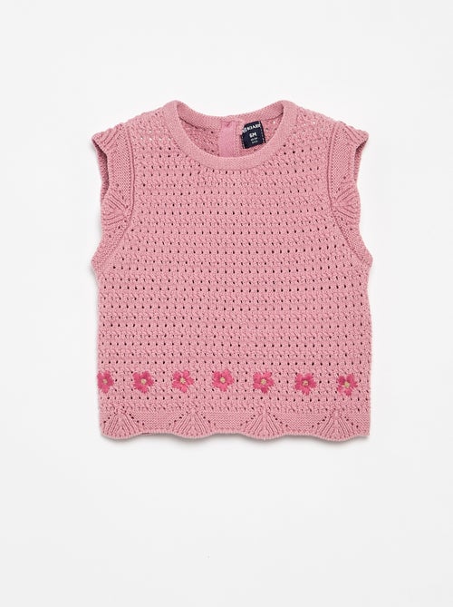 Mouwloze trui van tricot - Kiabi Mouwloze trui van tricot - Kiabi