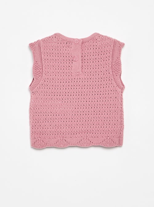 Mouwloze trui van tricot - Kiabi Mouwloze trui van tricot - Kiabi