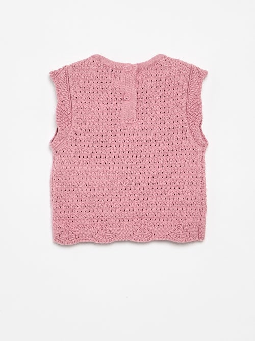 Mouwloze trui van tricot - Kiabi Mouwloze trui van tricot - Kiabi