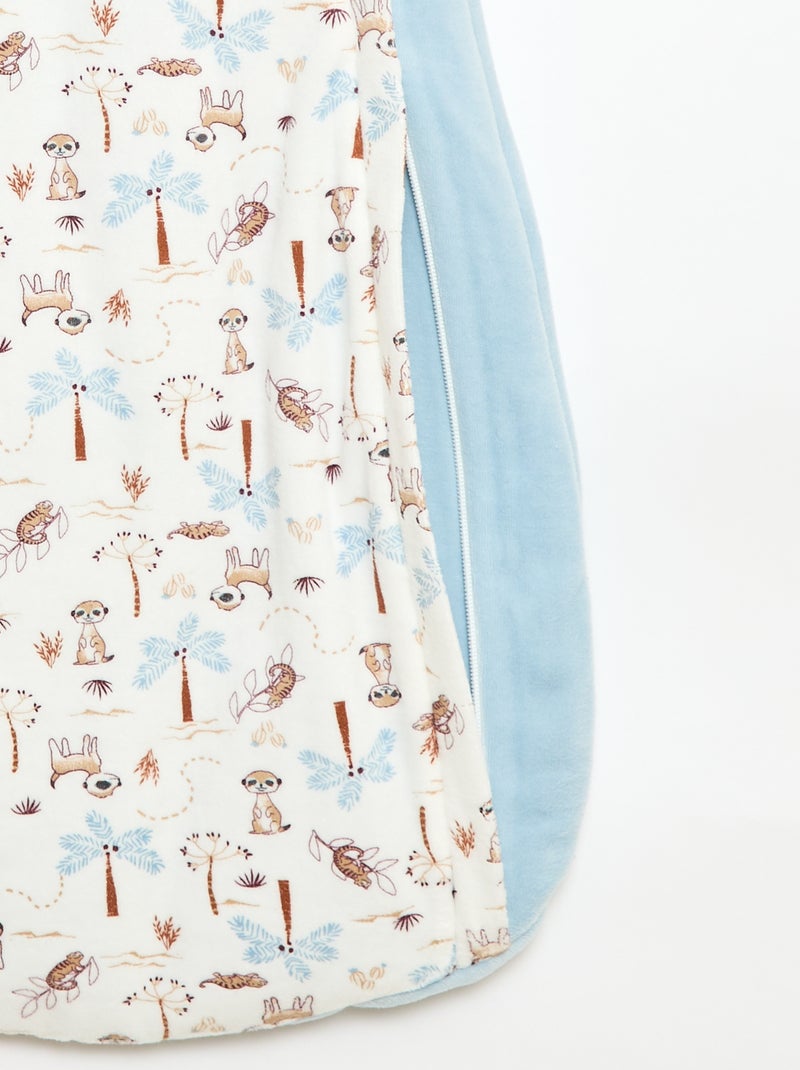 Mouwloze velours slaapzak 'Petit Béguin' - TOG 3 Blauw - Kiabi