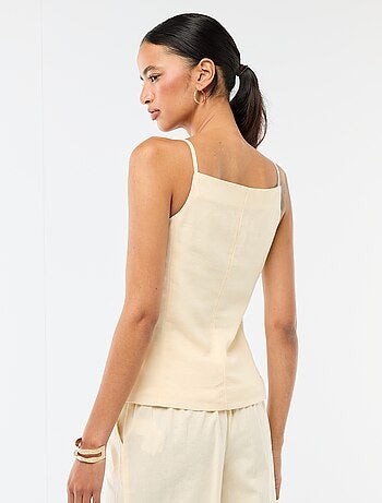 Mouwloze vest met schouderbandjes