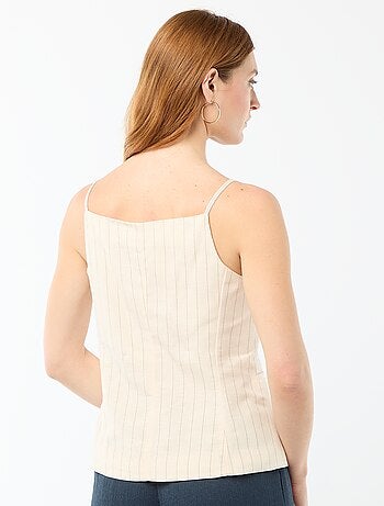 Mouwloze vest met schouderbandjes