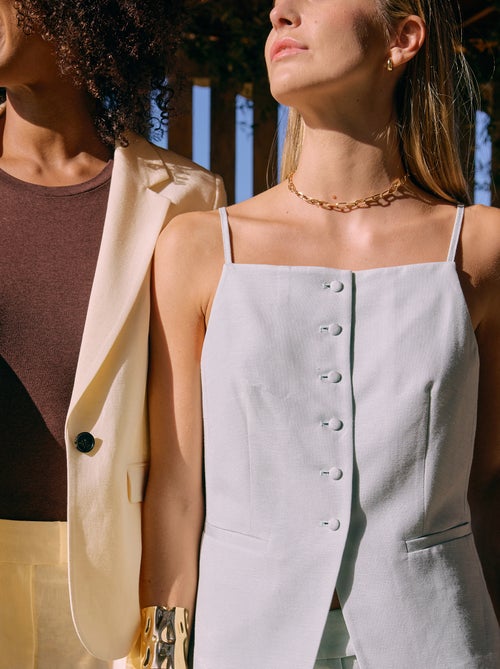 Mouwloze vest met schouderbandjes - Kiabi