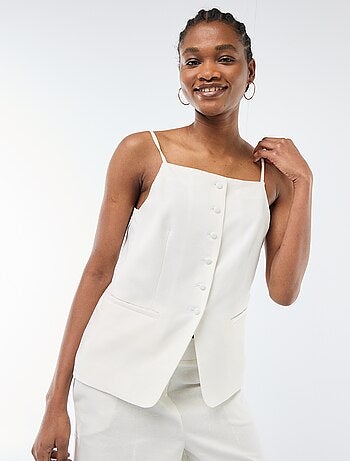 Mouwloze vest met schouderbandjes