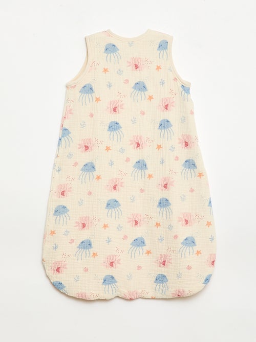 Mouwtloze slaapzak met print van katoengaas TOG 1 - Kiabi