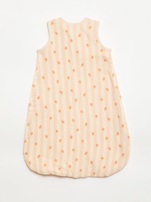Mouwtloze slaapzak met print van katoengaas TOG 1 - Kiabi