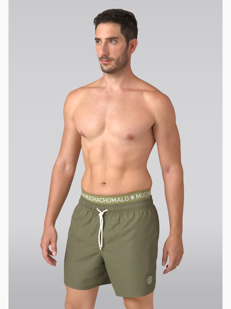 Muchachomalo zwembroek met bijpassende boxershort Blauw - Kiabi