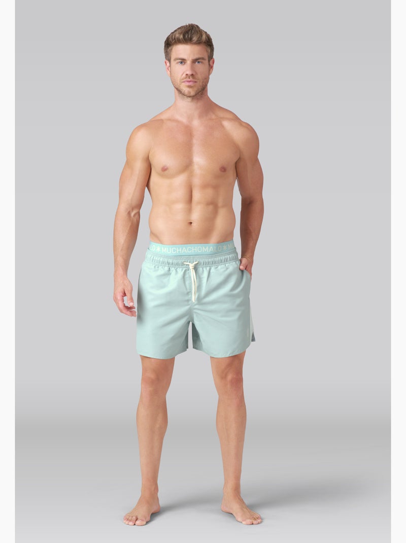Muchachomalo zwembroek met bijpassende boxershort Blauw - Kiabi