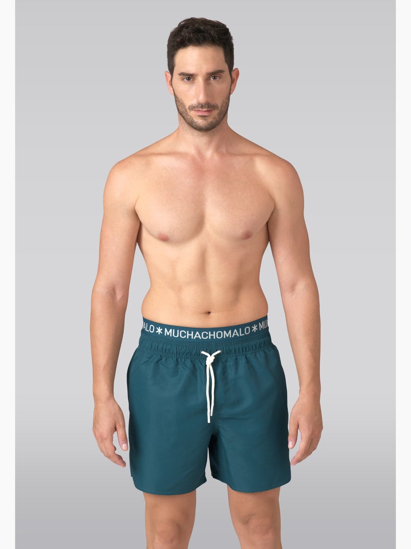 Muchachomalo zwembroek met bijpassende boxershort Groen - Kiabi