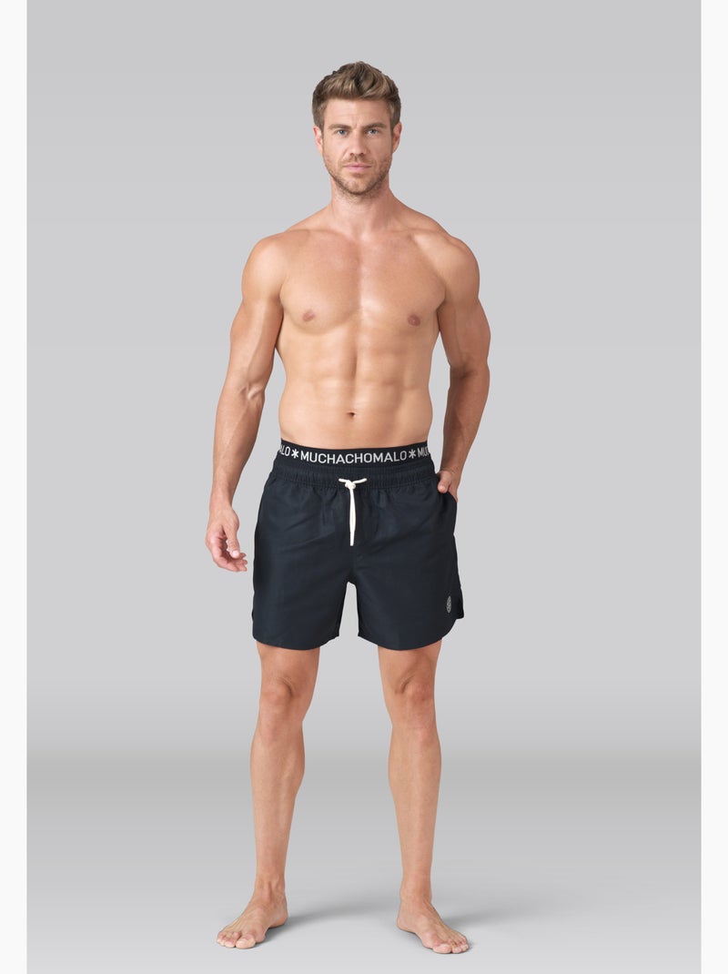 Muchachomalo zwembroek met bijpassende boxershort Zwart - Kiabi