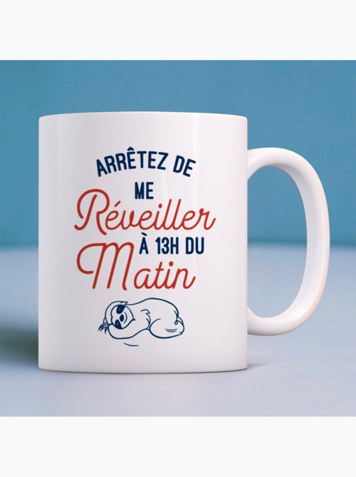 Mug ARRÊTEZ DE ME RÉVEILLER À 13H DU MATIN - Kiabi Mug ARRÊTEZ DE ME RÉVEILLER À 13H DU MATIN - Kiabi