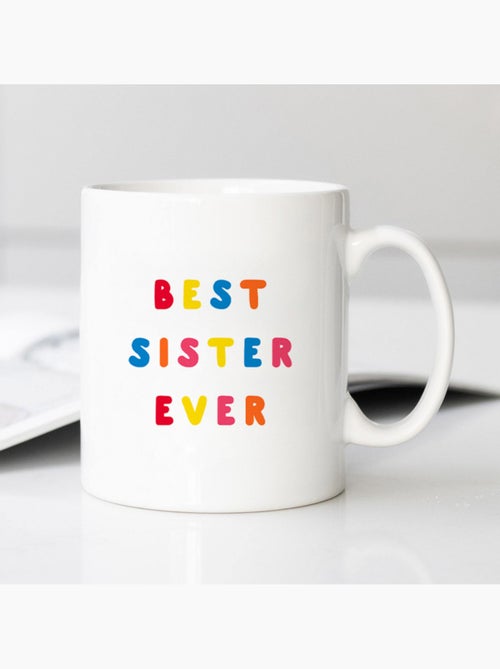 Mug BEST SISTER EVER COLORÉE WAF - Kiabi Mug BEST SISTER EVER COLORÉE WAF - Kiabi