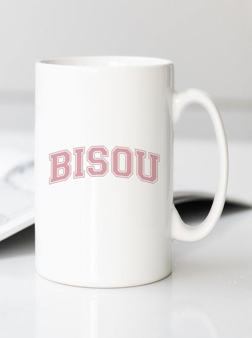 Mug BISOU TYPO USA - Kiabi Mug BISOU TYPO USA - Kiabi