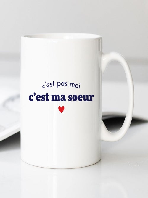Mug C'EST PAS MOI C'EST MA SŒUR - Kiabi Mug C'EST PAS MOI C'EST MA SŒUR - Kiabi