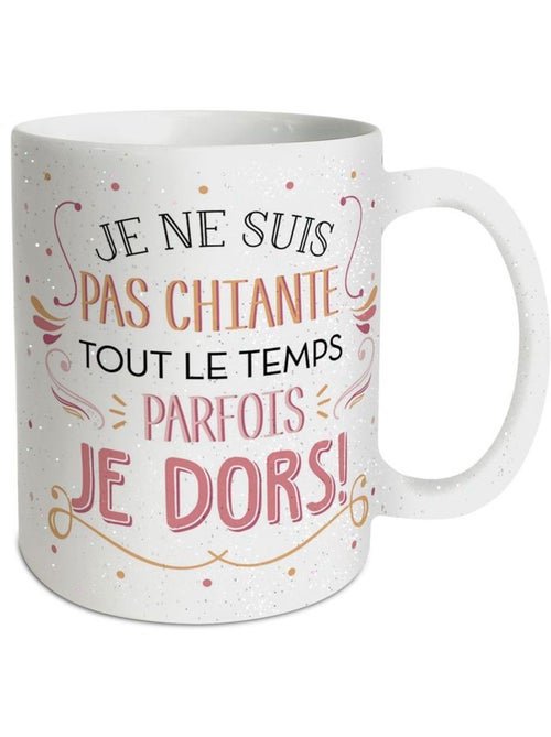 Mug en céramique avec texte Je ne suis pas chiante… 320 ml - Kiabi Mug en céramique avec texte Je ne suis pas chiante… 320 ml - Kiabi