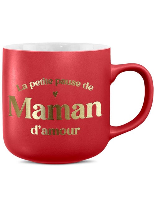 Mug en céramique mat corail 'Maman d'amour' – 9 cm - Kiabi Mug en céramique mat corail 'Maman d'amour' – 9 cm - Kiabi
