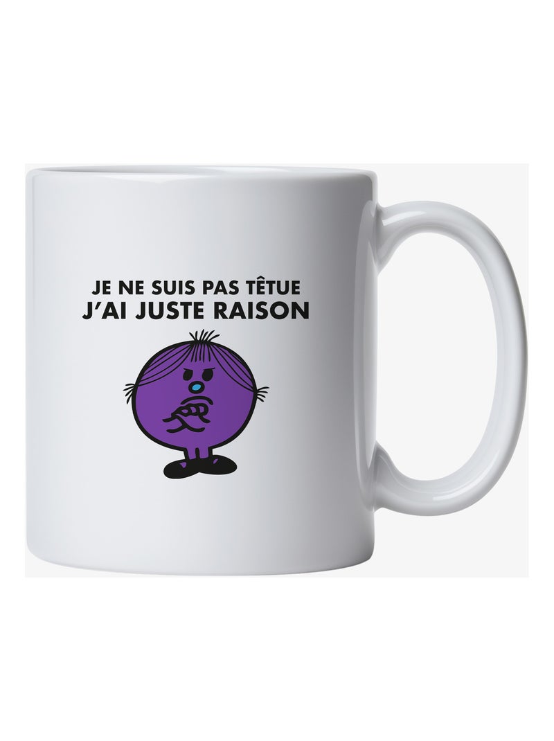 Mug JE NE SUIS PAS TETUE J AI JUSTE RAISON Blanc - Kiabi