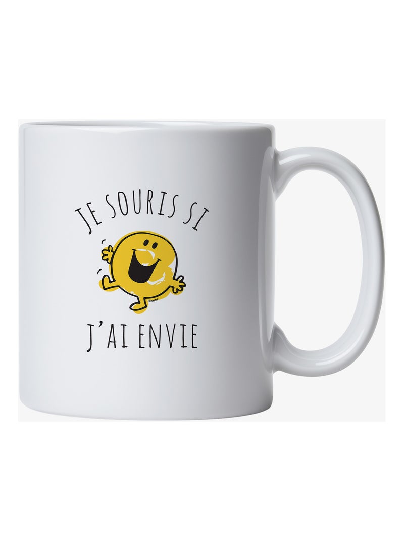 Mug JE SOURIS SI J'AI ENVIE Blanc - Kiabi