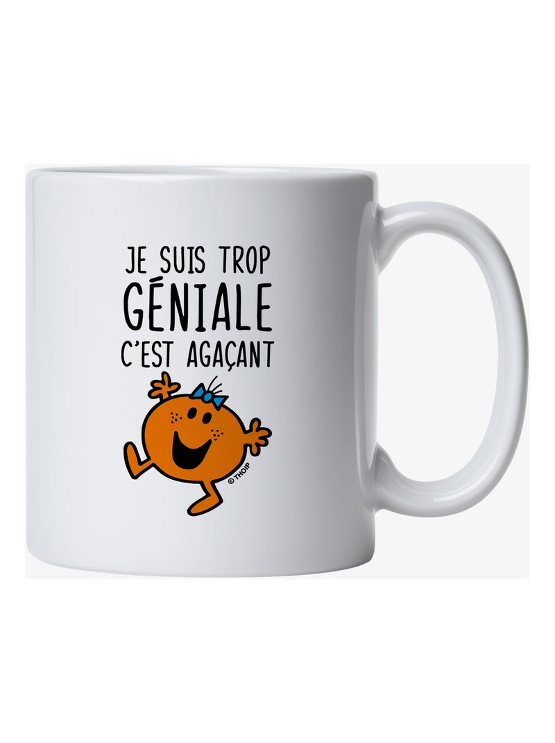 Mug JE SUIS TROP GÉNIALE C'EST AGAÇANT Blanc - Kiabi
