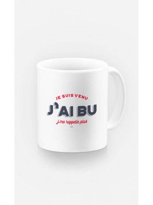 Mug JE SUIS VENU J'AI BU - Kiabi Mug JE SUIS VENU J'AI BU - Kiabi