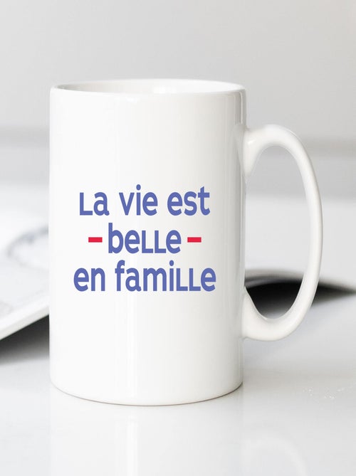 Mug LA VIE EST BELLE EN FAMILLE COEUR - Kiabi Mug LA VIE EST BELLE EN FAMILLE COEUR - Kiabi