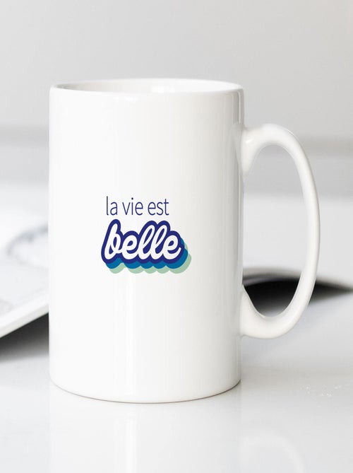 Mug LA VIE EST BELLE VERT - Kiabi Mug LA VIE EST BELLE VERT - Kiabi
