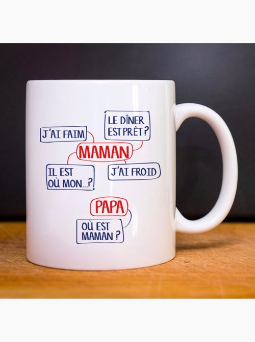 Mug MAMAN J'AI FAIM, LE DINER EST PRÊT? IL EST OÙ MON?... - Kiabi Mug MAMAN J'AI FAIM, LE DINER EST PRÊT? IL EST OÙ MON?... - Kiabi