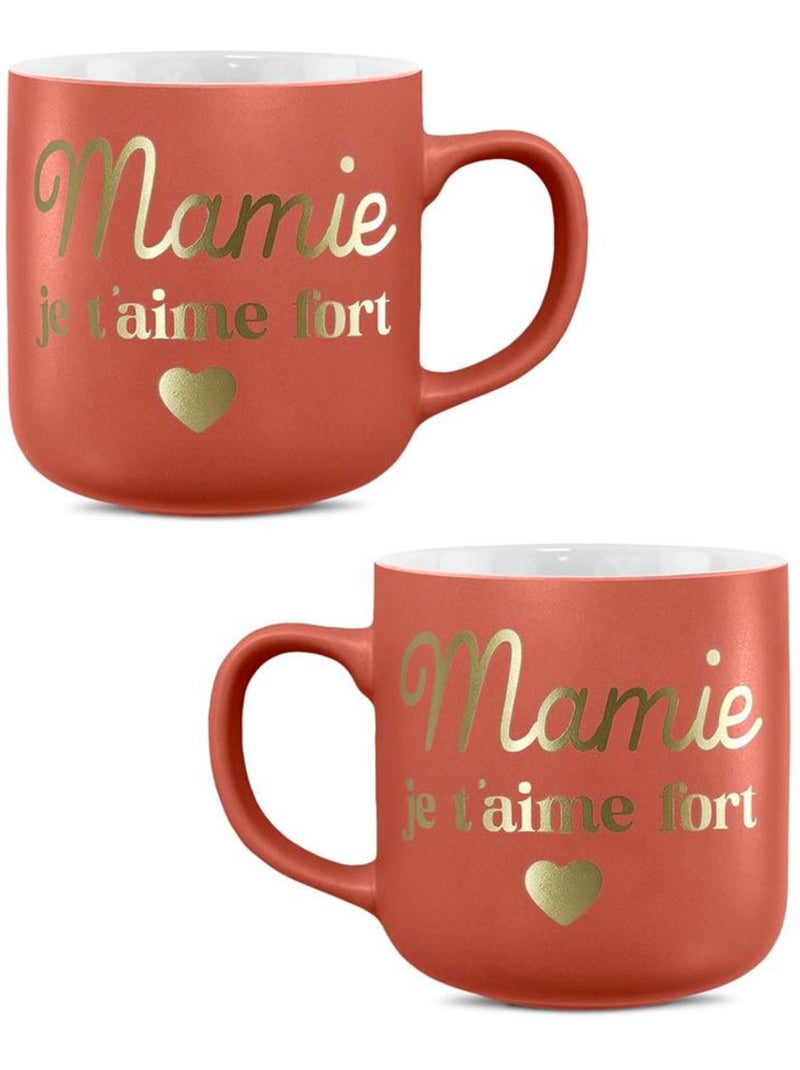 Mug Mamie Je T'aime Fort Mat Corail - Kiabi