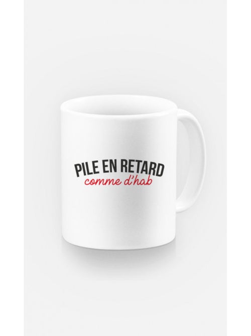 Mug PILE EN RETARD - Kiabi Mug PILE EN RETARD - Kiabi