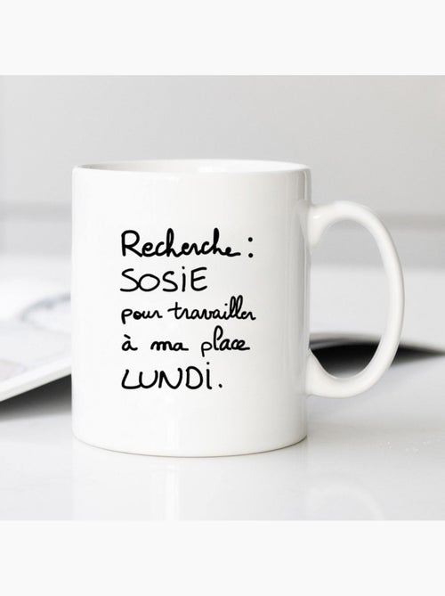 Mug RECHERCHE SOSIE - Kiabi Mug RECHERCHE SOSIE - Kiabi