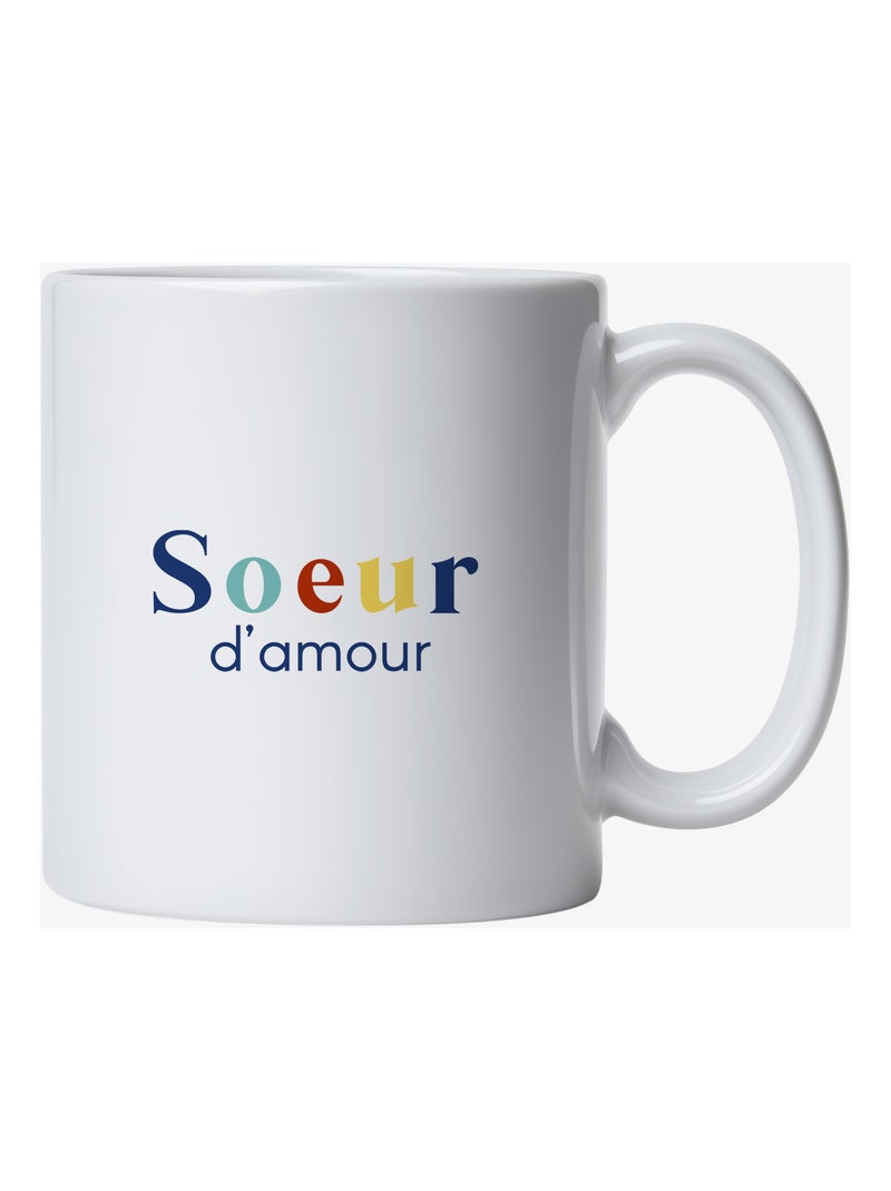 Mug SŒUR D'AMOUR Blanc - Kiabi