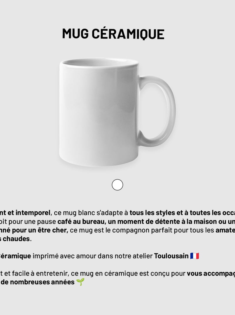 Mug TONTON EN OR 2 WAF Blanc - Kiabi