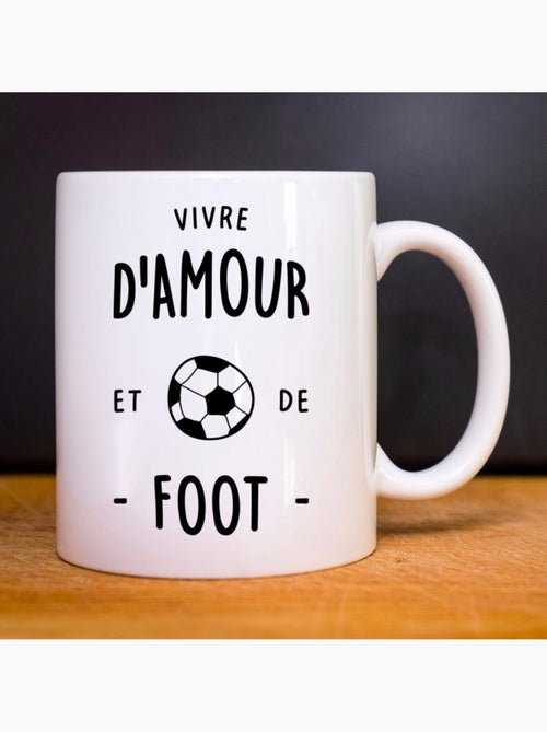 Mug VIVRE D'AMOUR ET DE FOOT - Kiabi Mug VIVRE D'AMOUR ET DE FOOT - Kiabi