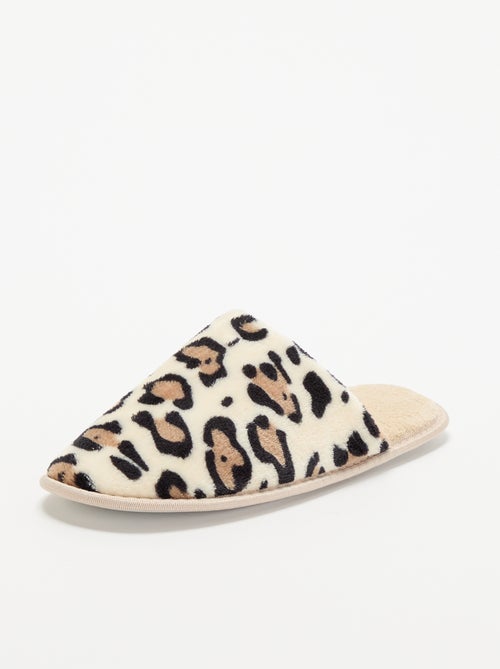 Muilpantoffels met luipaardprint - Kiabi Muilpantoffels met luipaardprint - Kiabi