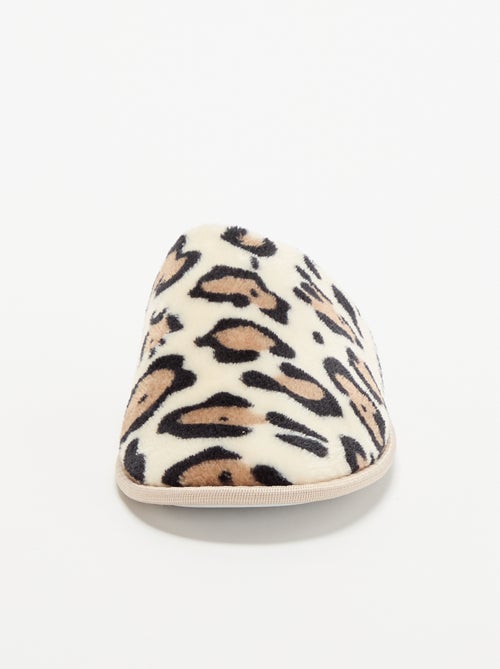 Muilpantoffels met luipaardprint - Kiabi Muilpantoffels met luipaardprint - Kiabi