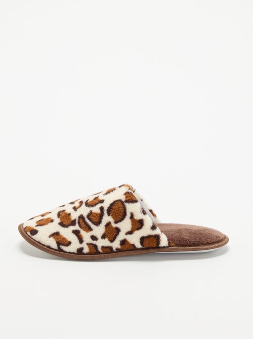 Muilpantoffels met luipaardprint - Kiabi Muilpantoffels met luipaardprint - Kiabi