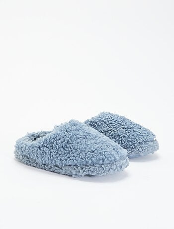 Muilpantoffels met schapenvachteffect